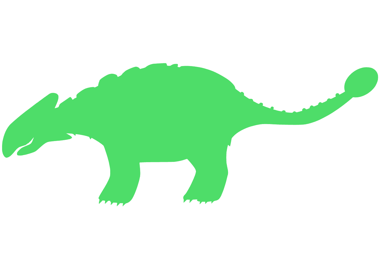 illustration of a green ankylosaurus